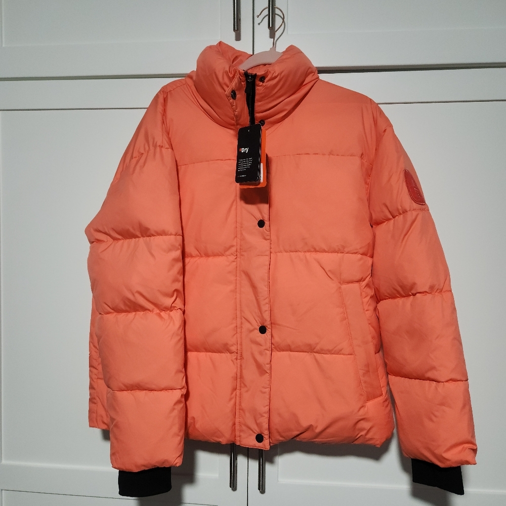 Bass Outdoor Women's Puffer Jacket in Coral NWT